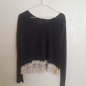 "Rue21" Gray Laced Long Sleeve